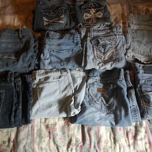 Women's Jeans Lot Size 8, 13 pairs
